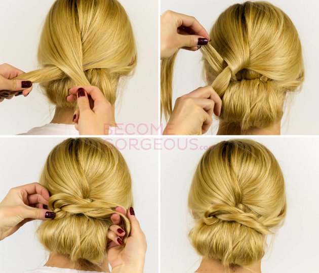 Tóc updo gọn gàng sang trọng cho ngày hửng nắng