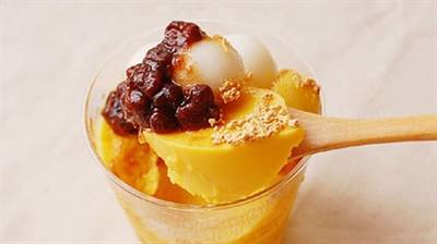 bánh trôi với pudding bí ngô