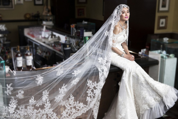 Chọn váy cưới như mỹ nhân Hoa ngữ