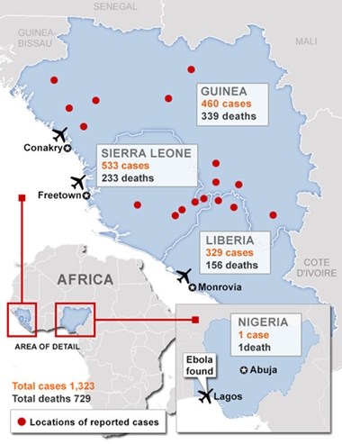 Đại dịch Ebola có thể lan rộng khắp thế giới