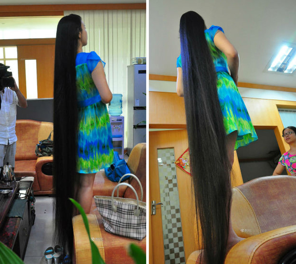 Bán đấu giá tóc dài 2 m để làm từ thiện   