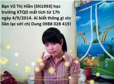 Hà Nội: Nghi vẫn nữ sinh Kinh tế quốc dân đi gia sư bị mất tích
