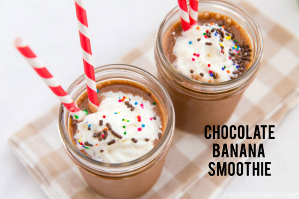 Ngọt ngào smoothie chuối chocolate uống là thèm