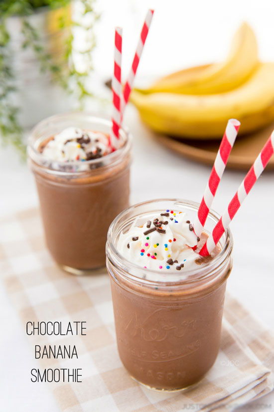 Ngọt ngào smoothie chuối chocolate uống là thèm