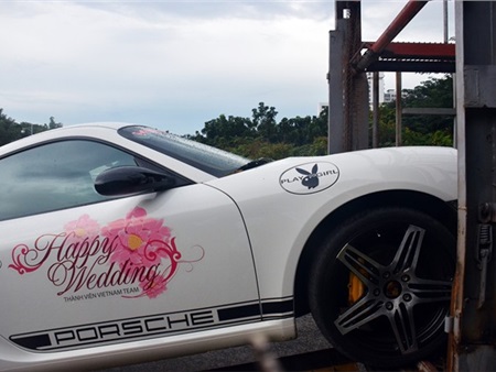Vận chuyển dàn siêu xe từ Sài Gòn ra Bình Định làm đám cưới