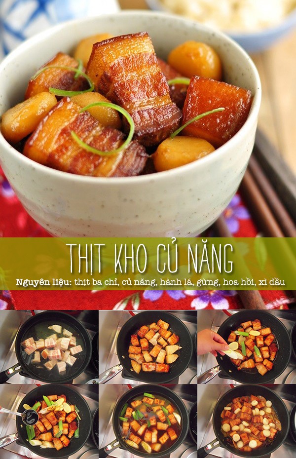 Ăn menu thịt kho - rau luộc kiểu mới không bao giờ chán