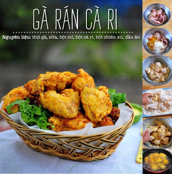 Giòn thơm nức mũi với menu gà rán cà ri giòn rụm