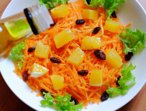 Salad cà rốt, cam cho nàng đẹp da, đẹp dáng