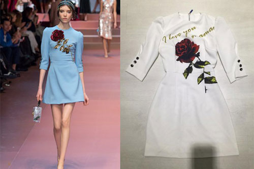 Chị em Việt sốt với váy hoa hồng của Dolce&Gabbana