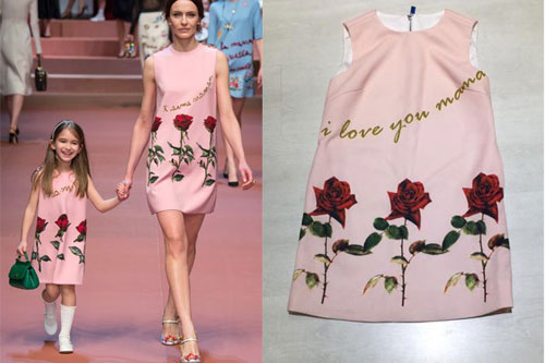 Chị em Việt sốt với váy hoa hồng của Dolce&Gabbana