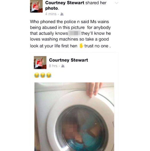 Scotland: Bị bắt vì đăng ảnh nhốt em bé bị Down trong máy giặt lên Facebook