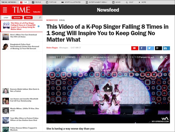 Báo Mỹ đồng loạt ca ngợi girlgroup Kpop sau sân khấu "8 lần ngã"
