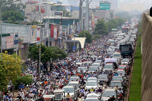 Hà Nội huy động thêm 200 cảnh sát cơ động chống ùn tắc