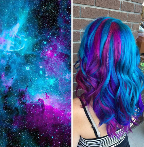 'Sang chảnh' hơn với mốt tóc nhuộm galaxy đầy màu sắc